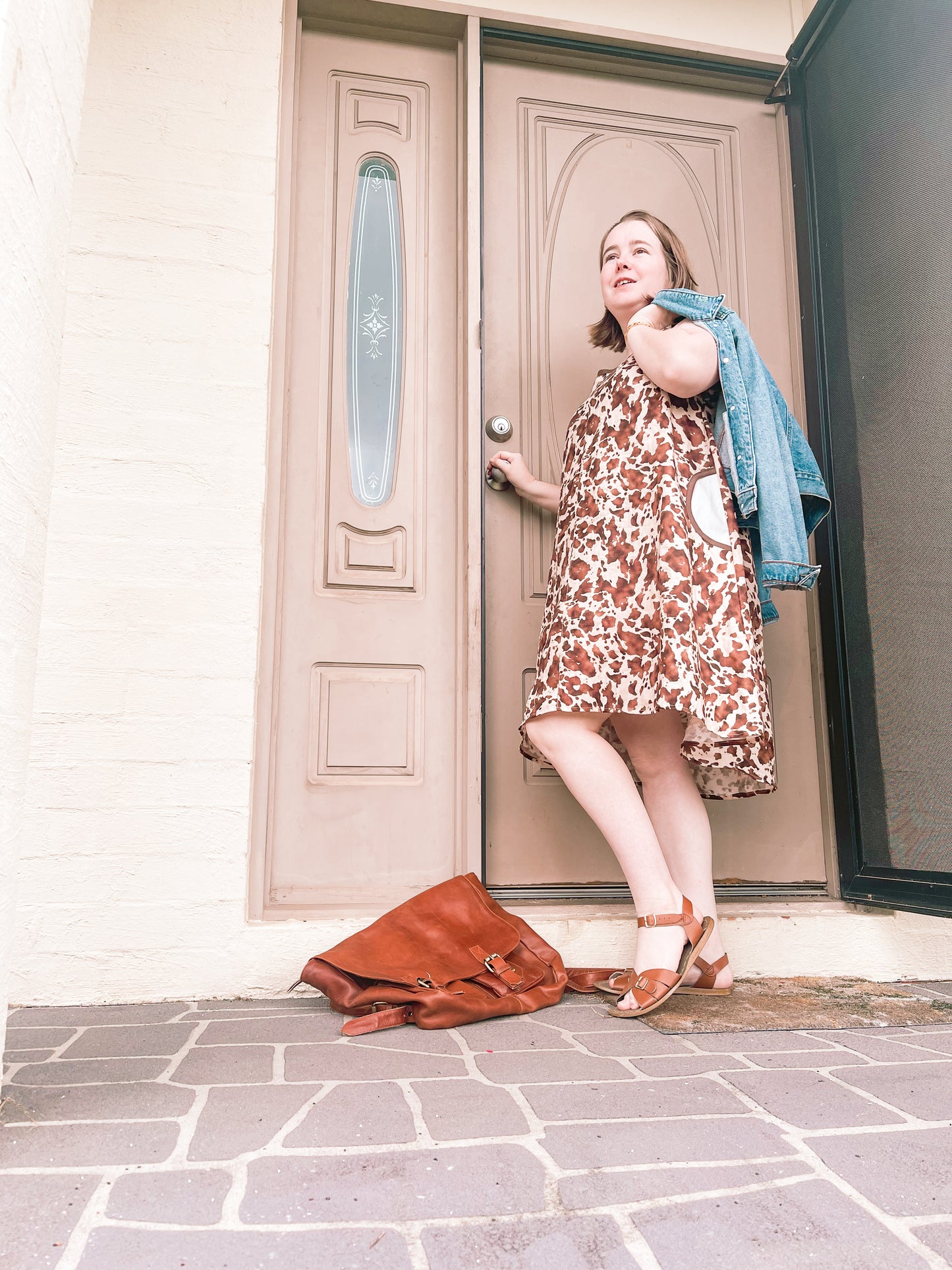 Leila Dress in Country Cocoa