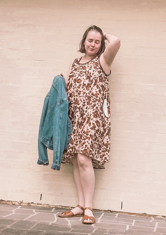 Leila Dress in Country Cocoa